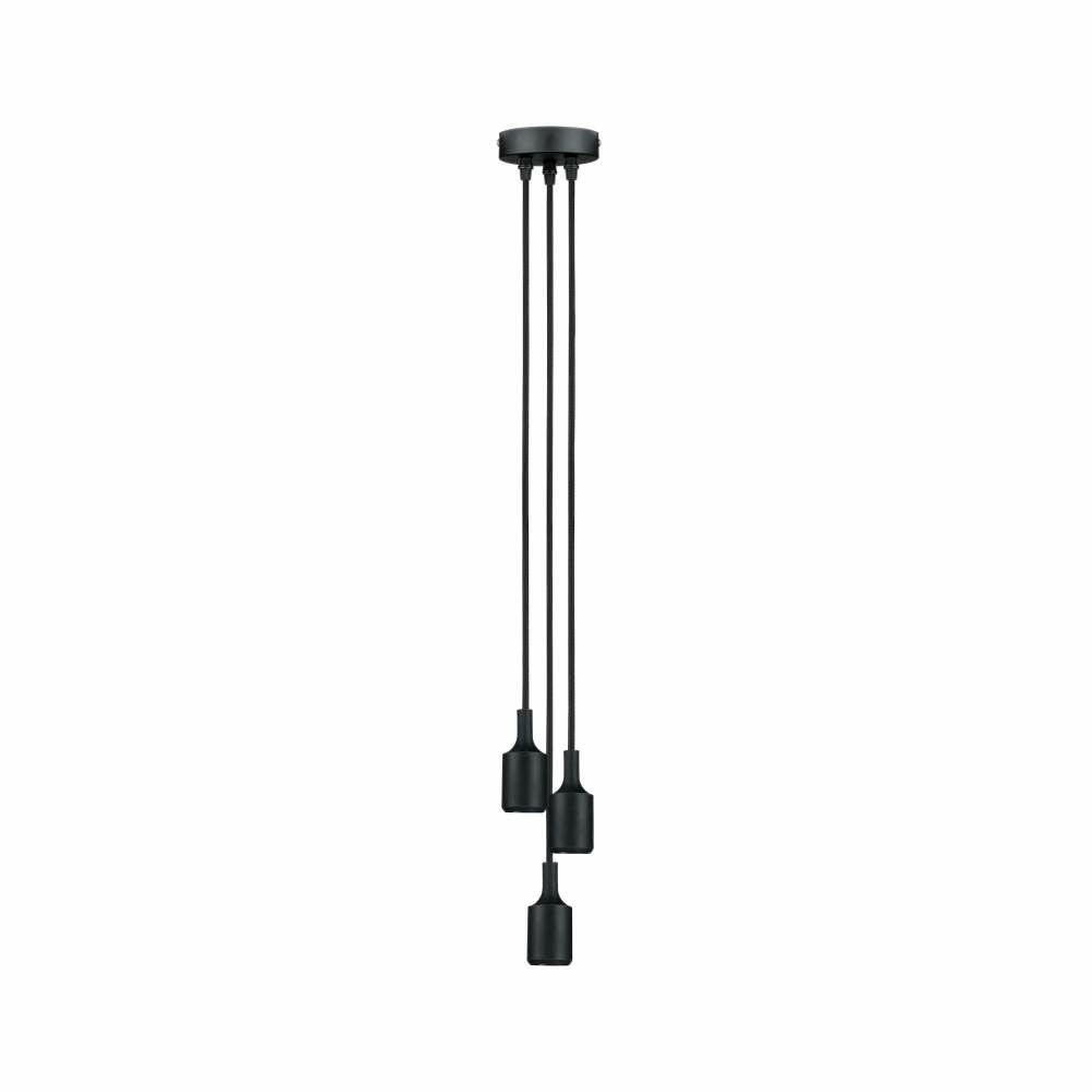 3x60W dimmbar Paulmann Pendelleuchte 50382 Ketil | Lampen1a E27 Schwarz Neordic max.