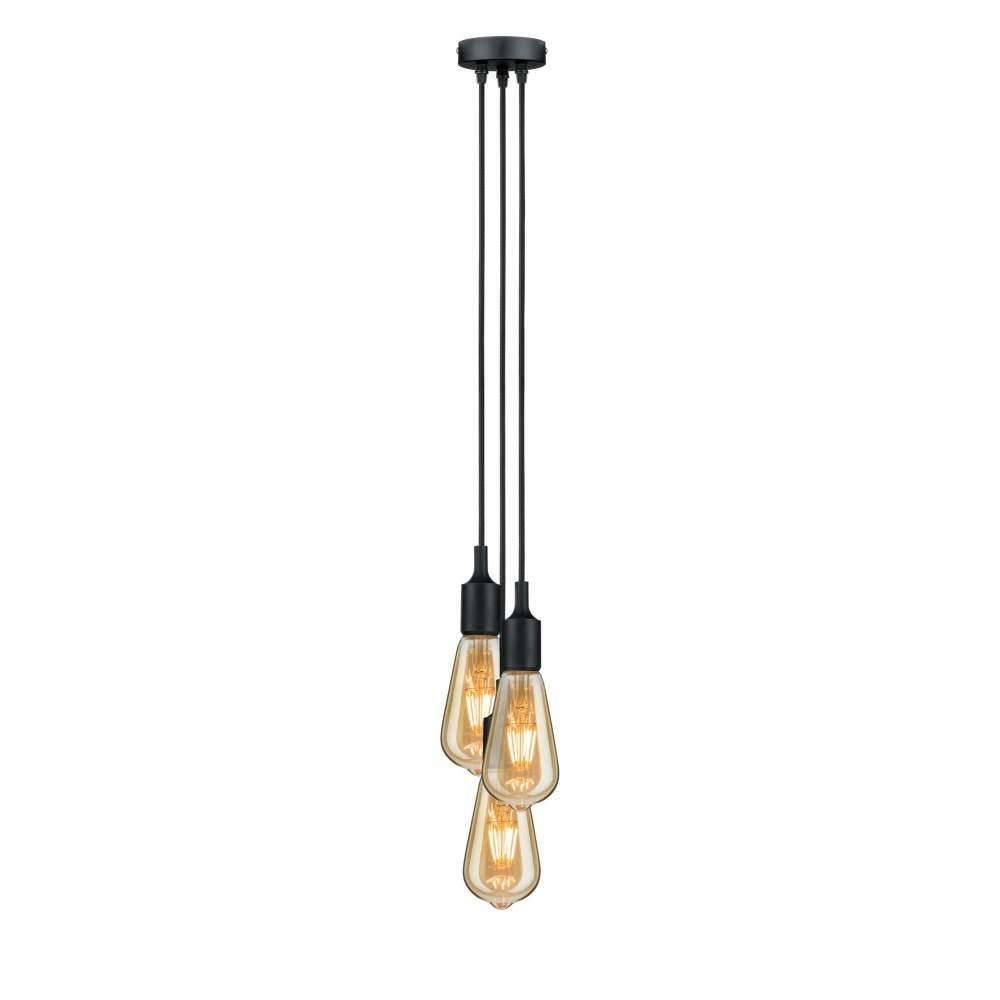 Schwarz 50382 Paulmann Lampen1a Neordic | max. E27 Ketil dimmbar 3x60W Pendelleuchte