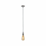 Neordic Pendelleuchte Eldar E27 max. 60W Grau/Nickel dimmbar Metall