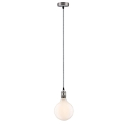 Neordic Pendelleuchte Eldar E27 max. 60W Grau/Nickel dimmbar Metall