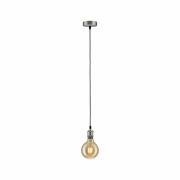 Neordic Pendelleuchte Eldar E27 max. 60W Grau/Nickel dimmbar Metall