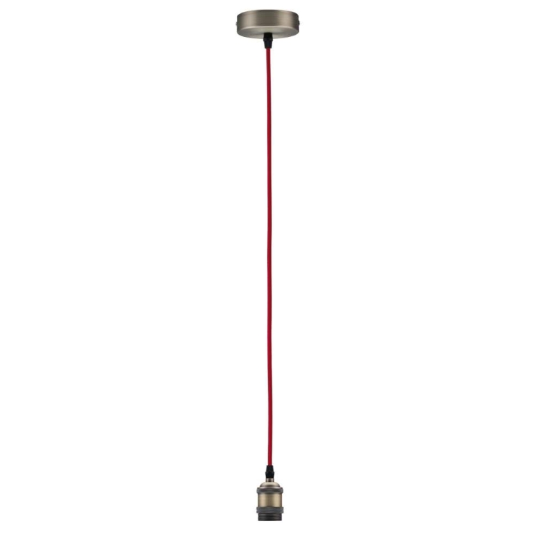 Paulmann Neordic Pendelleuchte Eldar E27 max. 60W Rot/Nickel gebürstet dimmbar Metall