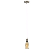 Neordic Pendelleuchte Eldar E27 max. 60W Rot/Nickel gebürstet dimmbar Metall