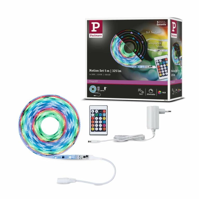 Set LED-Streifen 5m COB RGB 24V + Netzteil + Steuerung 