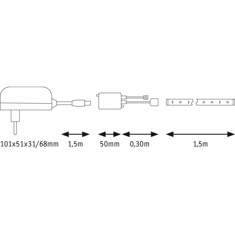 Paulmann SimpLED Strip Komplett-Set 1,5m 12W RGB