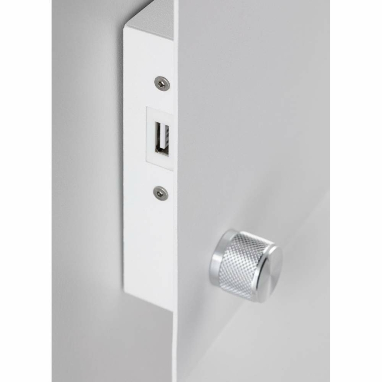 Paulmann LED Wandleuchte Leselampe Jarina Weiß mit Ablage USB-Anschluß 3000K dimmbar