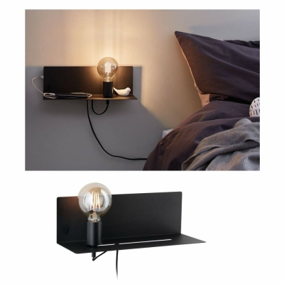 Wandleuchte mit Ablage Devara E27 max. 40W