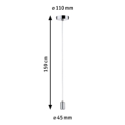 Pendelleuchte Larus IP44 E27 max. 60W Chrom dimmbar