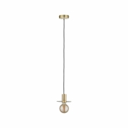 Neordic Pendelleuchte Stian E27 max. 60W Messing gebürstet dimmbar Metall