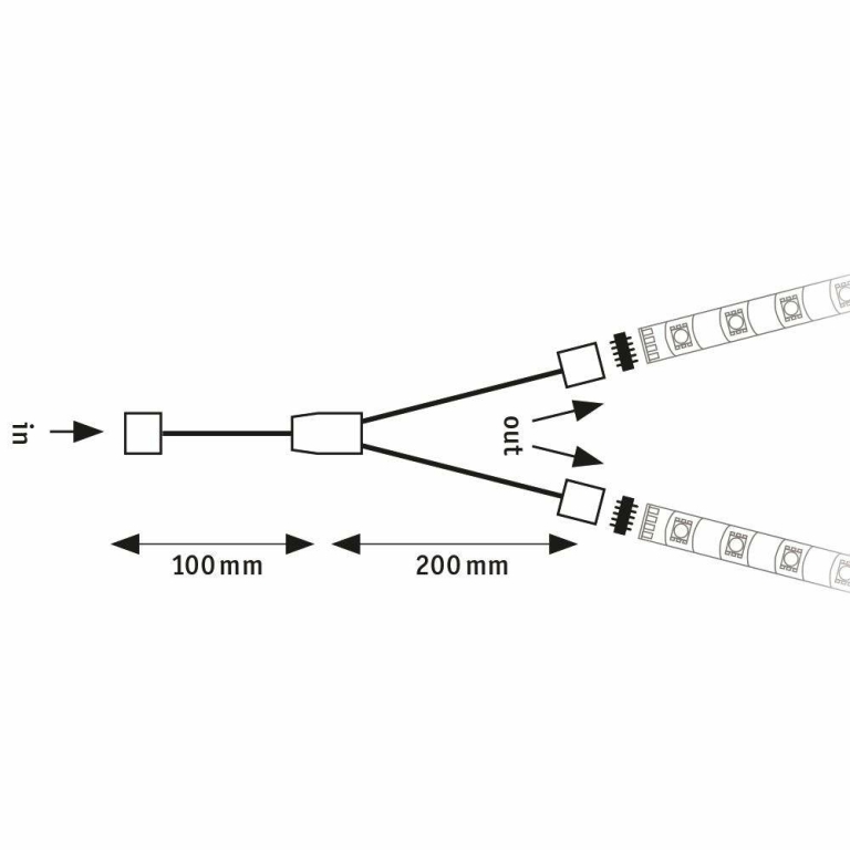 Paulmann MaxLED Y-Splitter 1 zu 2 Verteilung 30 cm