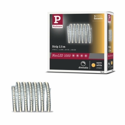 Paulmann MaxLED 1000 Strip unbeschichtet 2,5m Warmweiß