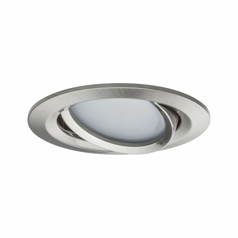 Paulmann SmartHome Zigbee LED Einbauleuchte Nova Plus 3er Set schwenkbar rund 84mm 50° Coin 3x2,5W 3x85lm 230V RGBW Eisen gebürstet