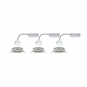 SmartHome Zigbee LED Einbauleuchte Nova Plus 3er Set schwenkbar rund 84mm 50° Coin 3x2,5W 3x85lm 230V RGBW Eisen gebürstet