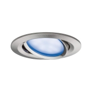 SmartHome Zigbee LED Einbauleuchte Nova Plus 3er Set schwenkbar rund 84mm 50° Coin 3x2,5W 3x85lm 230V RGBW Eisen gebürstet