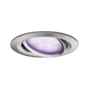 SmartHome Zigbee LED Einbauleuchte Nova Plus 3er Set schwenkbar rund 84mm 50° Coin 3x2,5W 3x85lm 230V RGBW Eisen gebürstet