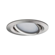 SmartHome Zigbee LED Einbauleuchte Nova Plus 3er Set schwenkbar rund 84mm 50° Coin 3x2,5W 3x85lm 230V RGBW Eisen gebürstet