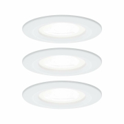 LED Einbauleuchte Nova 3er Set rund 6.5W IP44 GU10 Weiß (matt) 4000K 230V