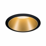 LED Einbauleuchte Cole Coin Schwarz/Gold matt 6W 470lm 2700K IP44 3-Step-Dim