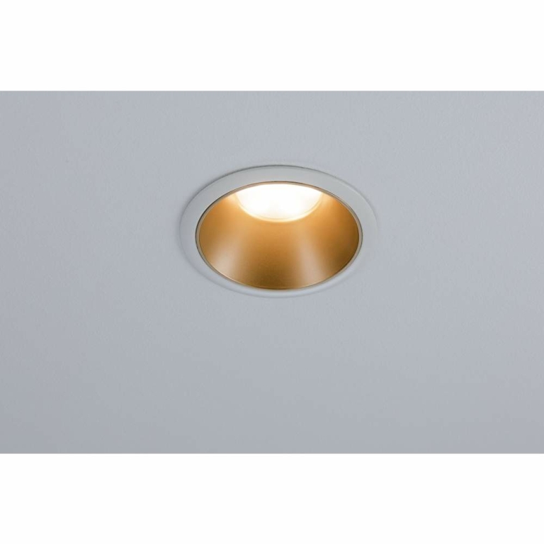 Paulmann LED Einbauleuchte Cole Coin Weiß/Gold matt 3er-Set 6W 470lm 2700K IP44 3-Step-Dim