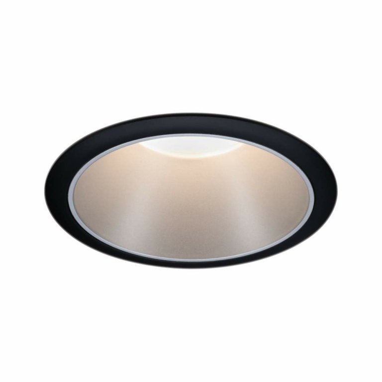 Paulmann LED Einbauleuchte Cole Coin Schwarz/Silber 6W 470lm 2700K IP44 3-Step-Dim