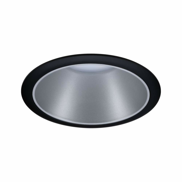Paulmann LED Einbauleuchte Cole Coin Schwarz/Silber 6W 470lm 2700K IP44 3-Step-Dim
