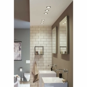 LED Einbauleuchte Cole Coin Schwarz/Silber 6W 470lm 2700K IP44 3-Step-Dim