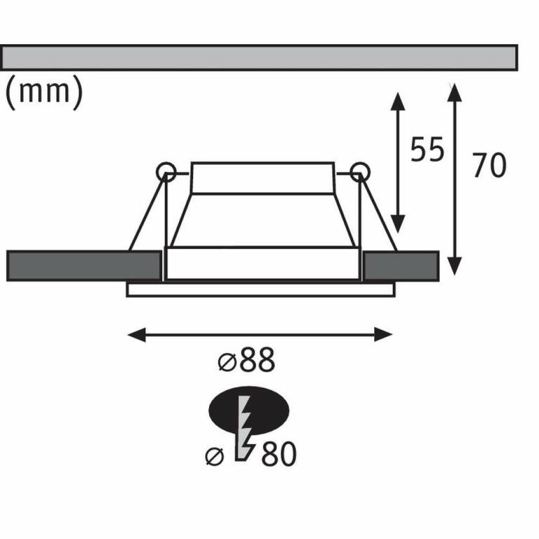 Paulmann LED Einbauleuchte Cole Coin Schwarz/Silber 3er-Set 6W 470lm 2700K IP44 3-Step-Dim