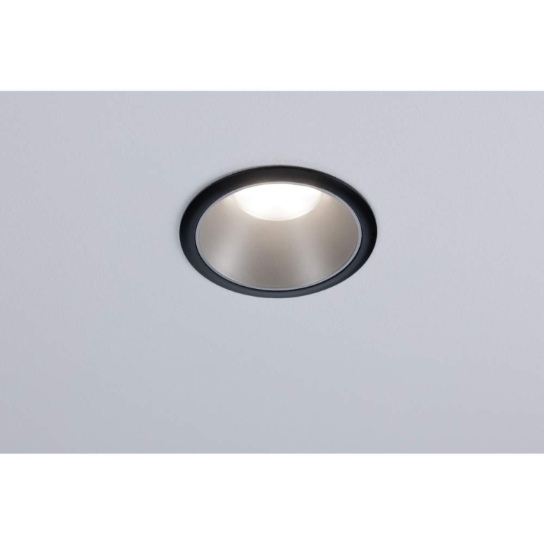 Paulmann LED Einbauleuchte Cole Coin Schwarz/Silber 3er-Set 6W 470lm 2700K IP44 3-Step-Dim