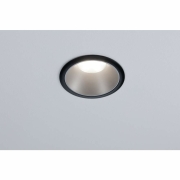 LED Einbauleuchte Cole Coin Schwarz/Silber 3er-Set 6W 470lm 2700K IP44 3-Step-Dim