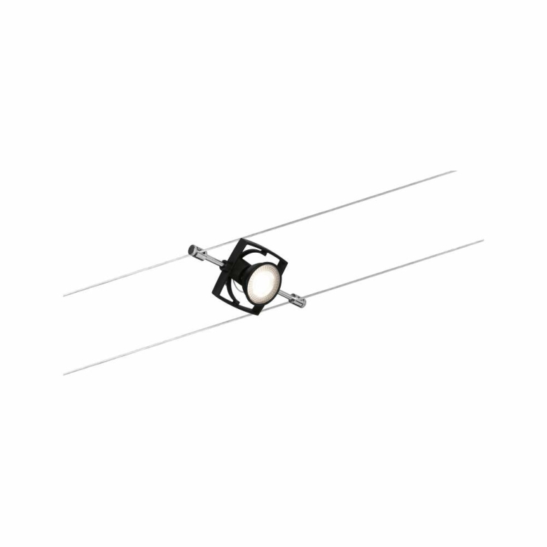 Paulmann Seilsystem Mac II Basisset GU5,3 max. 5x10W 230/12V Schwarz matt