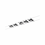 Seilsystem Mac II Basisset GU5,3 max. 5x10W 230/12V Schwarz matt