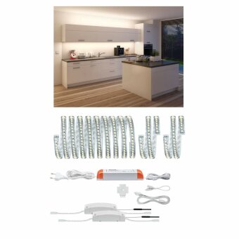 Paulmann Function Bundle MaxLED 1000 Smart Home Komplettset Küche 3m Wawrmweiß beschichtet inkl. ZigBee Controller