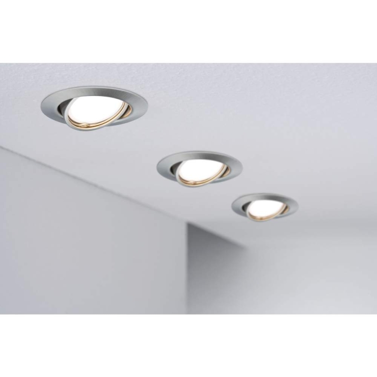 Paulmann Einbauleuchte LED Base rund max. 10x10W GU10 Eisen gebürstet
