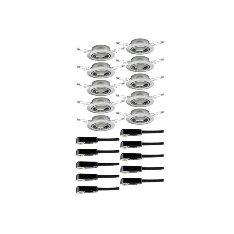 Paulmann Einbauleuchte LED Base rund max. 10x10W GU10 Eisen gebürstet