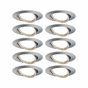 Einbauleuchte LED Base rund max. 10x10W GU10 Eisen gebürstet