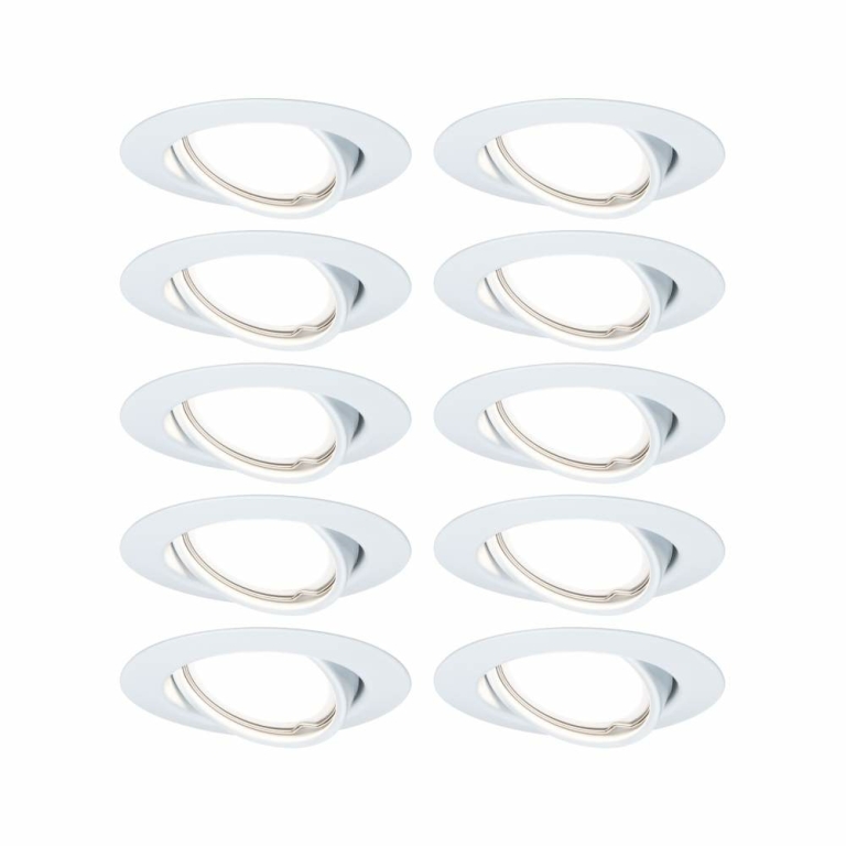 Paulmann Einbauleuchte LED Base rund max. 10x10W GU10 Weiß matt