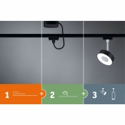 URail Spot Pure II GU10 max. 10W schwarz matt chrom