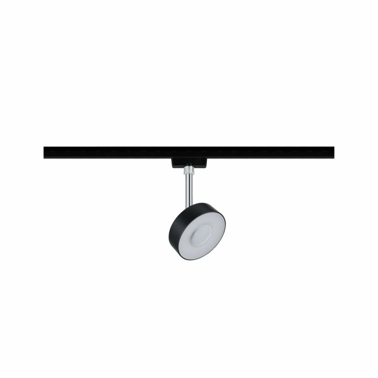 Paulmann URail LED Schienenspot Circle 5W 152lm 2700K dimmbar schwarz matt chrom (LED fest verbaut)