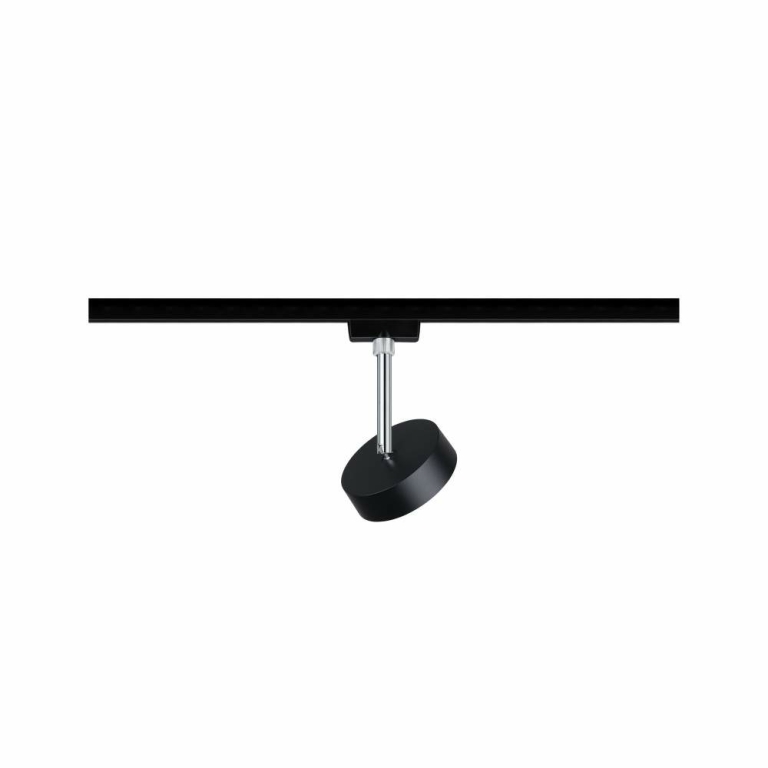 Paulmann URail LED Schienenspot Circle 5W 152lm 2700K dimmbar schwarz matt chrom (LED fest verbaut)