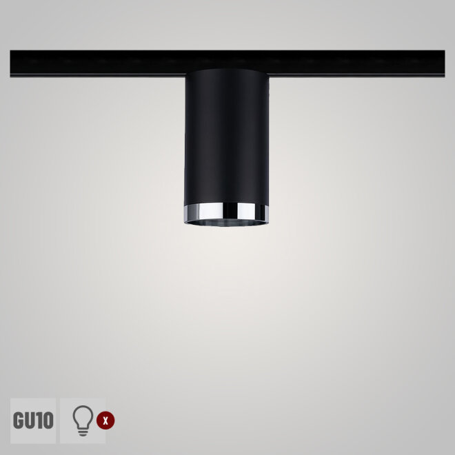 Paulmann 96918 URail Schienenspot Tube GU10 max. 10W schwarz matt chrom |  Lampen1a