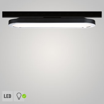 URail LED Panel Loop 7W 480lm 2700K schwarz matt chrom (LED fest verbaut)