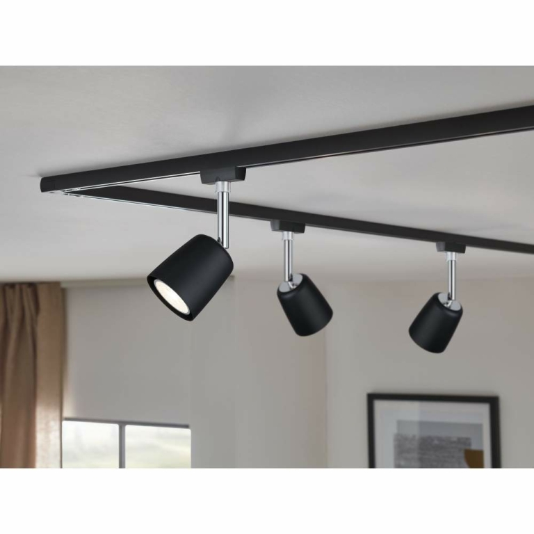 Paulmann URail Schienenspot Cover GU10 max. 10W schwarz matt chrom
