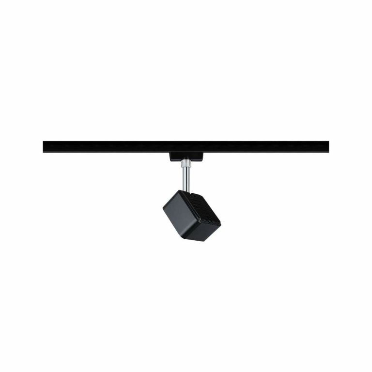 Paulmann URail LED Schienenspot Cube 65° 8W 589lm 4000K dimmbar schwarz matt chrom (LED fest verbaut)