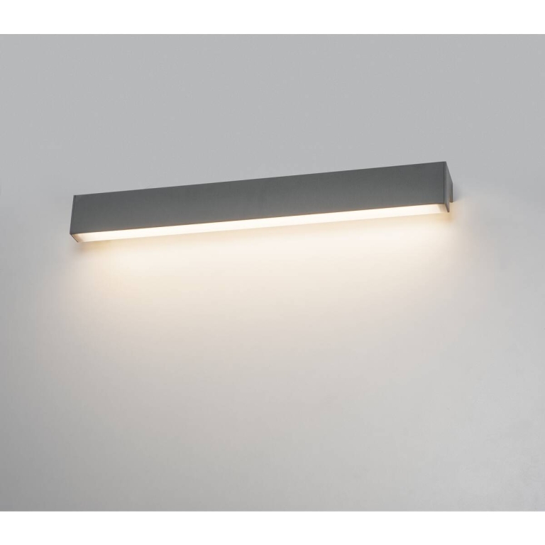 SLV L-LINE 60 LED, Wand- und Deckenleuchte, IP44, 3000K, 700lm, mausgrau