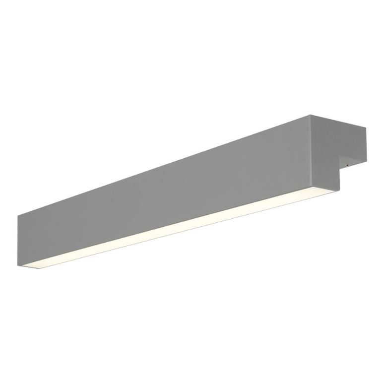 SLV L-LINE 60 LED, Wand- und Deckenleuchte, IP44, 3000K, 700lm, mausgrau
