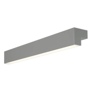 L-LINE 60 LED, Wand- und Deckenleuchte, IP44, 3000K, 700lm, mausgrau
