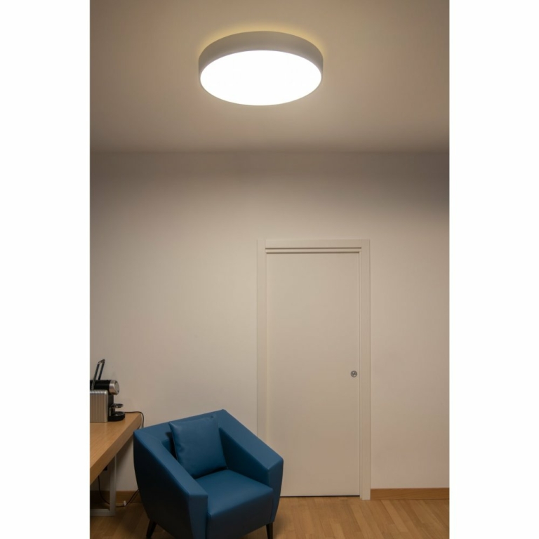 SLV MEDO 90 CW CORONA, LED Indoor Wand- und Deckenaufbauleuchte TRIAC grau 3000/4000K