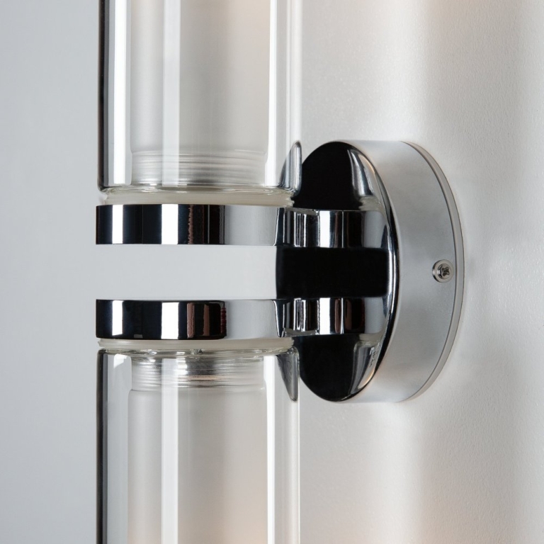 SLV WL 106 Wandleuchte, doppel Glas, chrom 2xE14