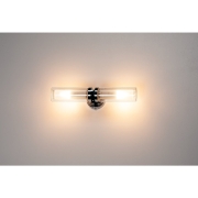 WL 106 Wandleuchte, doppel Glas, chrom 2xE14