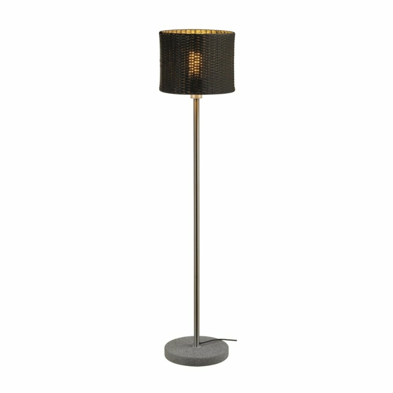 SLV ADEGAN MANILA SL Stehleuchte, PE Rattan anthrazit + SST 304 + Granit G654, E27, max. 15W